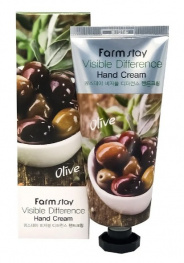 Крем для рук с экстрактом оливы FarmStay Visible Difference Hand Cream Olive