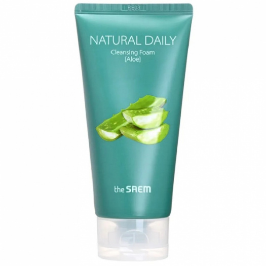 Пенка с алоэ The Saem Natural Daily Cleansing Foam Aloe 