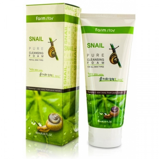 Очищающая пенка с муцином улитки FarmStay Snail Pure Cleansing Foam