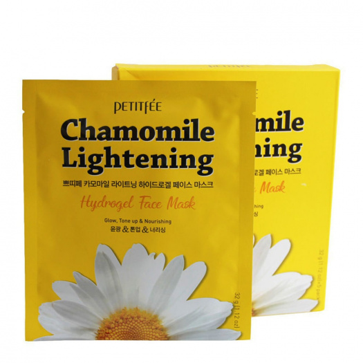 Гидрогелевая маска для лица с ромашкой Petitfee Chamomile Lightening Hydrogel Face Mask