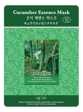 Маска тканевая огурец Mijin Essence Cucumber Essence Mask 