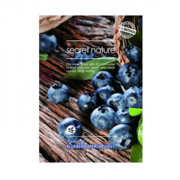 Укрепляющая маска для лица с черникой Secret Nature Blueberry Sheet Mask