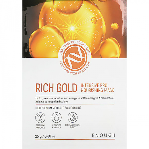 Тканевая маска с золотом Enough Rich Gold Intensive Pro Nourishing Mask