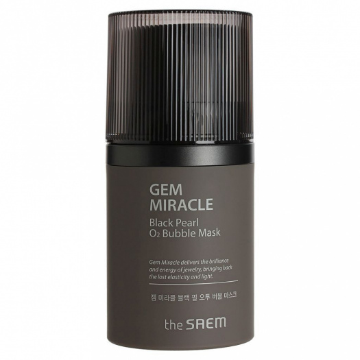 Маска кислородная The Saem Gem Miracle Black Pearl O2 Bubble Mask