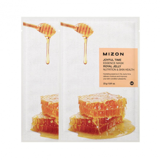 Тканевая маска с экстрактом маточного молочка Mizon Joyful Time Essence Mask Royal Jelly