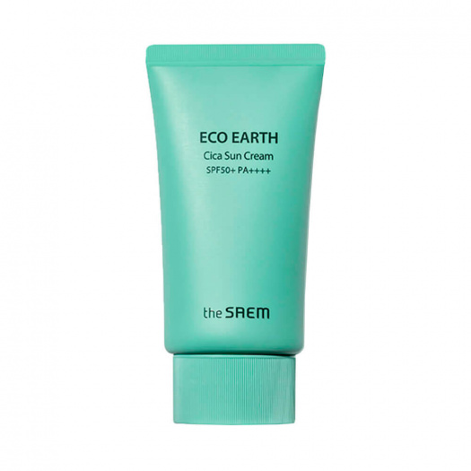 Крем для лица солнцезащитный с центеллой азиатской Eco Earth Cica Sun Cream