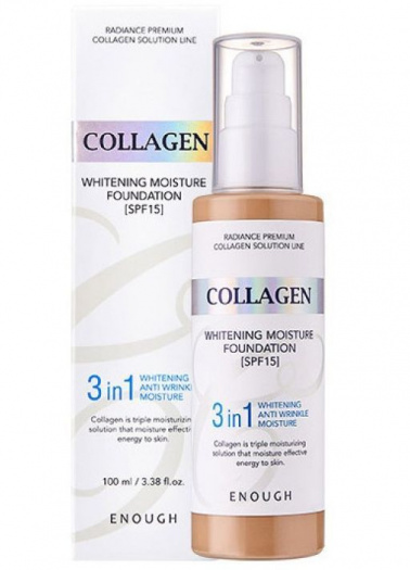 Тональная основа осветляющая Enough 3in1 Collagen Foundation #23