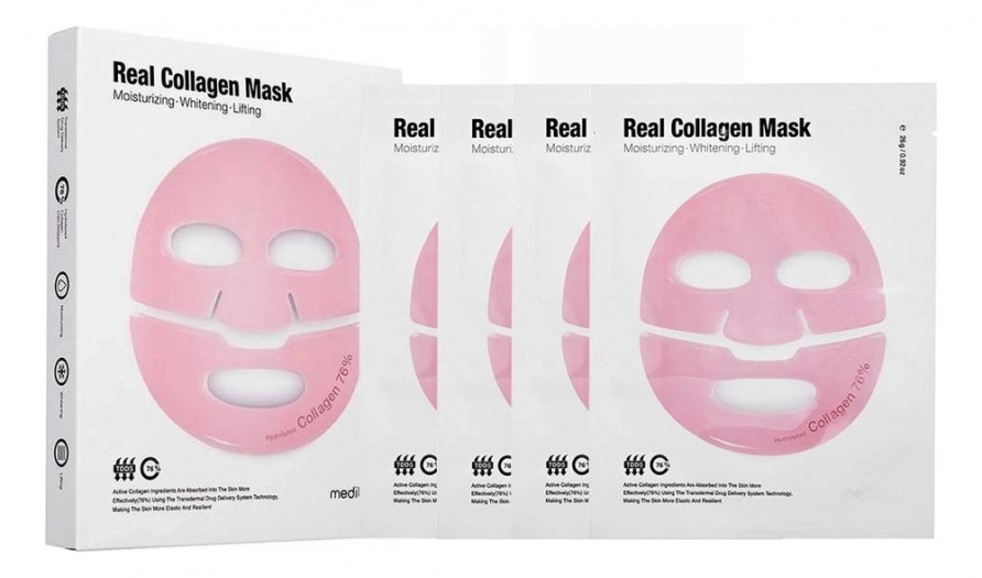 MDT Real Collagen Маска для лица гидрогелевая с коллагеном Meditime Neo Real Collagen Mask,1шт