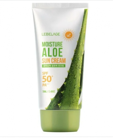 Солнцезащитный увлажняющий крем с экстрактом алоэ Lebelage Moisture Aloe Sun Cream SPF50+ PA++