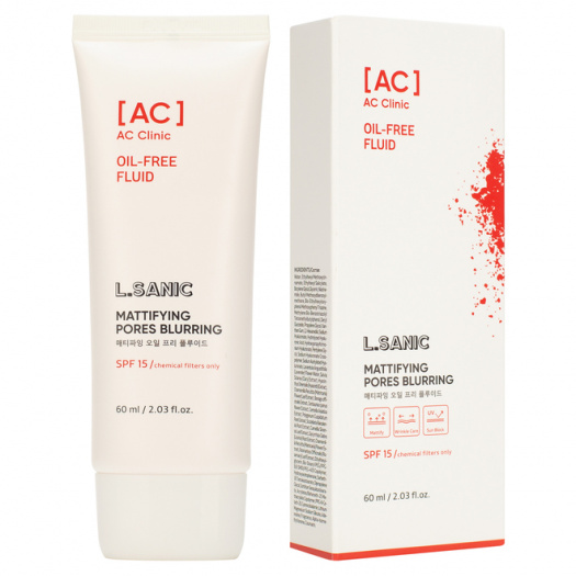 Суперлёгкий матирующий дневной флюид SPF 15 L.Sanic AC Clinic Mattifying Oil-Free Fluid SPF 15 