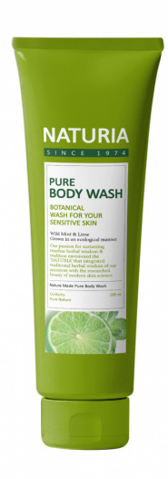 Гель для душа с мятой и лаймом Naturia Pure Body Wash Wild Mint & Lime