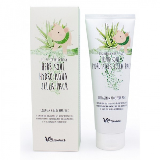 Маска для лица увлажняющая с алоэ Elizavecca Milky Piggy Herb Soul Hydro Aqua Jella Pack