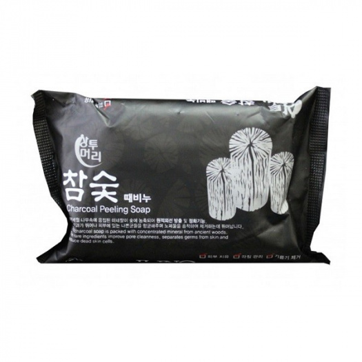 Мыло отшелушивающее с углем Juno Charcoal Peeling Soap
