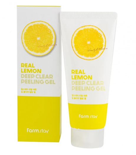 Отшелушивающий гель с экстрактом лимона FarmStay Real Lemon Deep Clear Peeling Gel