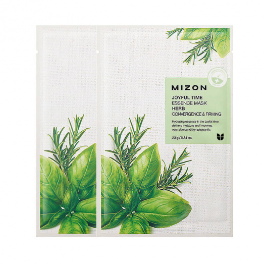 Тканевая маска с комплексом травяных экстрактов Mizon Joyful Time Essence Mask Herb