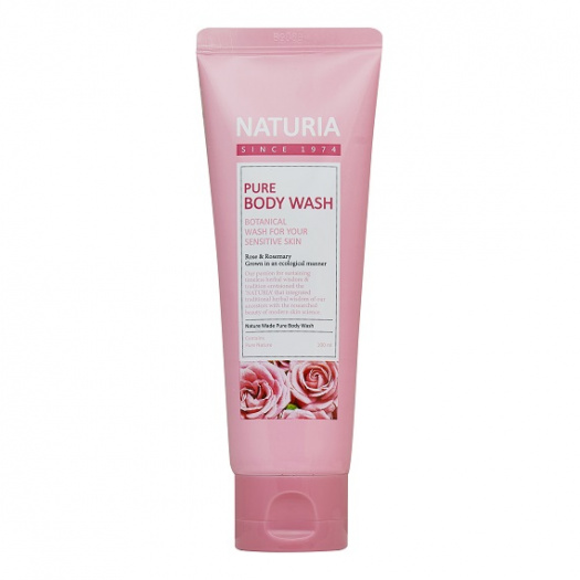 Гель для душа с розой и розмарином Naturia Pure Body Wash Rose & Rosemary