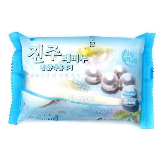 Мыло отшелушивающее с жемчугом Juno Pearl Peeling Soap 