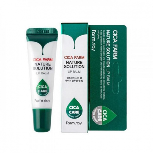 Восстанавливающий бальзам для губ с центеллой азиатской FarmStay Cica Farm Nature Solution Lip Balm