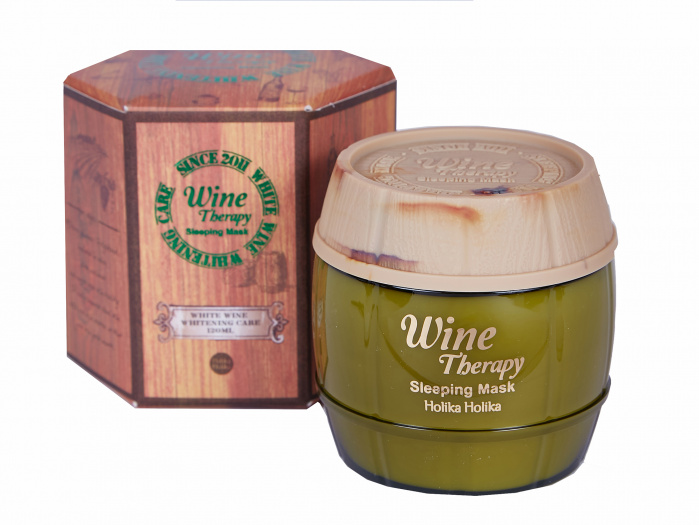 Ночная винная маска-желе с белым вином Holika Holika Wine Therapy Sleeping Mask White Wine