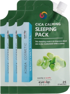 Маска для лица ночная Eyenlip Pocket Cica Calming Sleeping Pack 