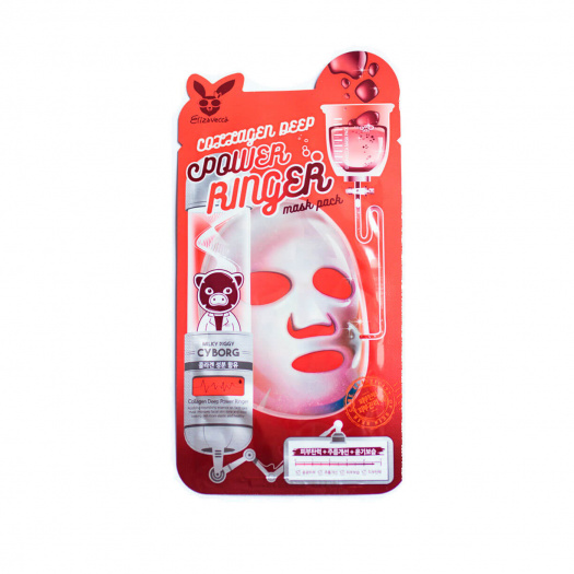 Тканевая маска с коллагеном Elizavecca Collagen Deep Power Ringer Mask Pack