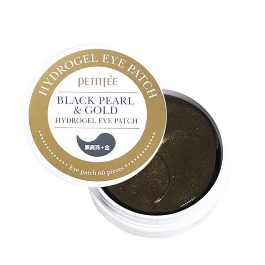 Гидрогелевые патчи для глаз с черным жемчугом и золотом Petitfee Black Pearl&Gold Hydrogel Eye Patch