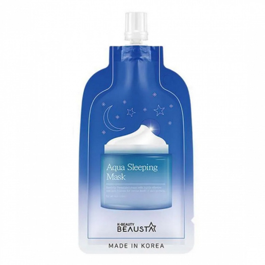 Ночная увлажняющая маска для лица с арома-маслами Beausta Aqua Sleeping Mask 