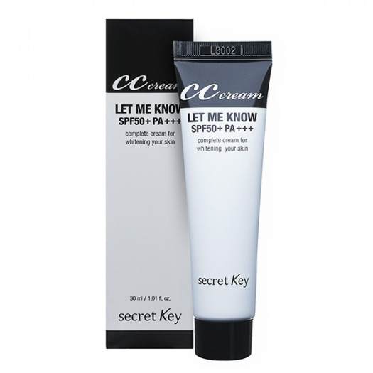 CС крем для лица солнцезащитный осветляющий Secret Key CC Cream Let Me Know SPF50+ РА+++