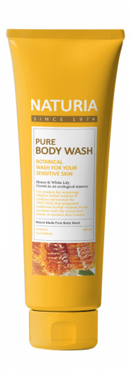 Гель для душа с медом и лилией Naturia Pure Body Wash Honey & White Lily