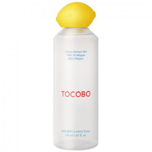 Тонер отшелушивающий с экстрактом лимона и кислотами | Tocobo AHA BHA Lemon Toner 150 ml