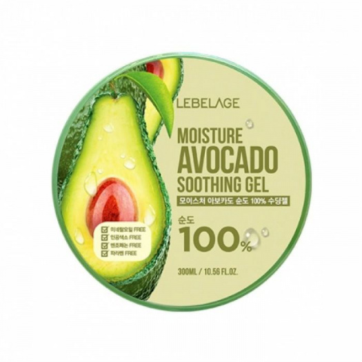 Увлажняющий успокаивающий гель с экстрактом авокадо Lebelage Moisture Avocado Purity 100% Soothing Gel