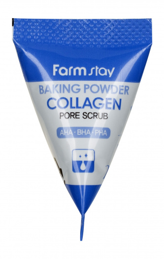Скраб в пирамидках для очищения пор с содой и коллагеном FarmStay Baking Powder Collagen Pore Scrub
