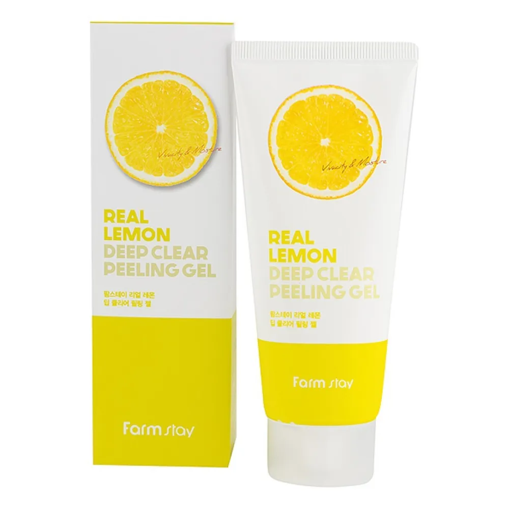 Отшелушивающий гель с экстрактом лимона FarmStay Real Lemon Deep Clear Peeling Gel