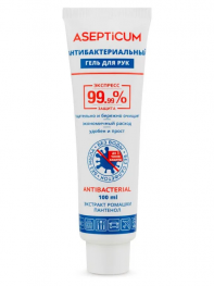 Антибактериальный гель для рук в тубе Asepticum 100ml