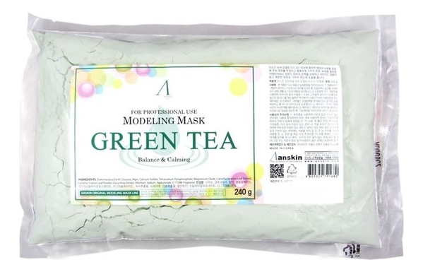 Маска альгинатная Anskin Original Green Tea Modeling Refill 